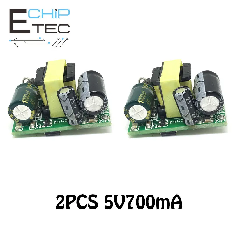 

2PCS 5V700mA (3.5W) isolated switch power supply module AC-DC buck step-down module 220V turn 5V