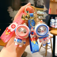 mini astronaut red panda keychain 3d space astronaut model trend jewelry ornaments pendant to send boyfriend surprise gift