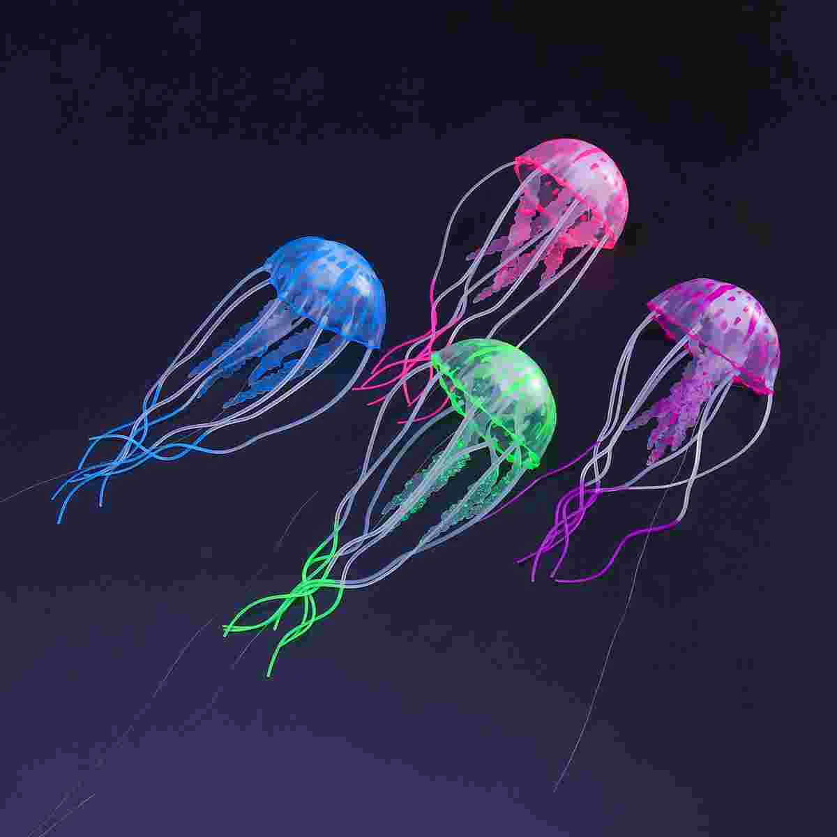 

Aquarium Tank Decor Fake Floating Artificial Decoration Decorationswith Moving Ornament Jellyfish Accessories