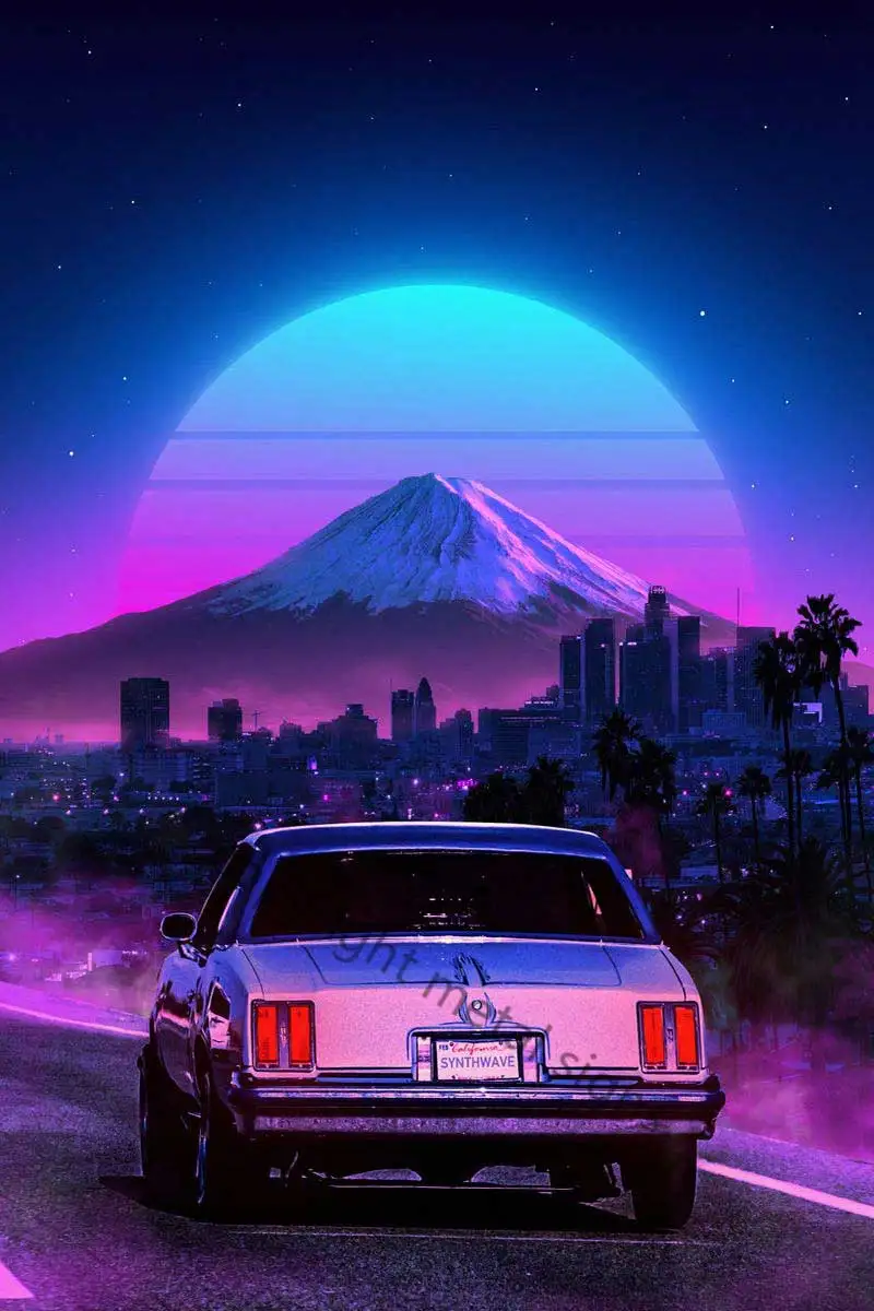 

Настенный декор 80s Synthwave Drive, украшение для комнаты, ретро винтажная металлическая вывеска, неоновая вывеска для паба, дома, клуба, мужская пе...
