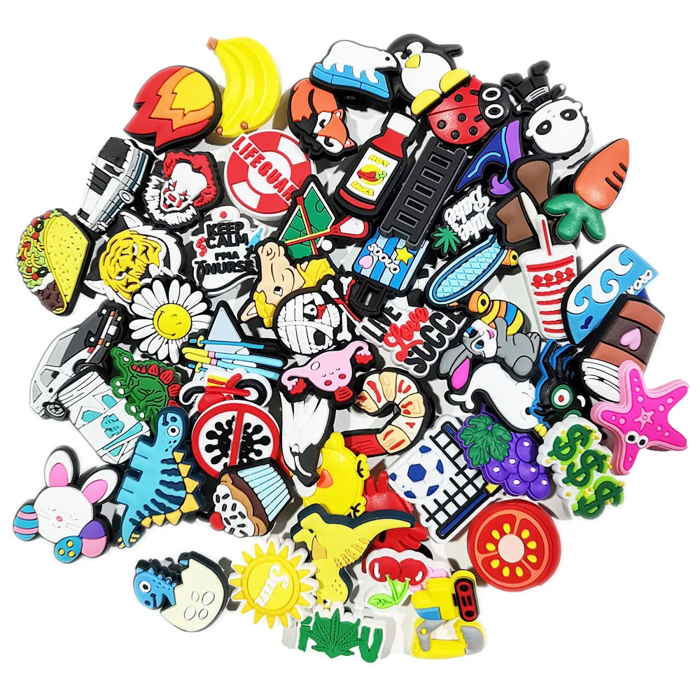 

Shoe Charms Wholesale Decorations for Crocs Accessories 150 Pack Random Pins Boys Girls Kids Women Christmas Gifts Party Favors