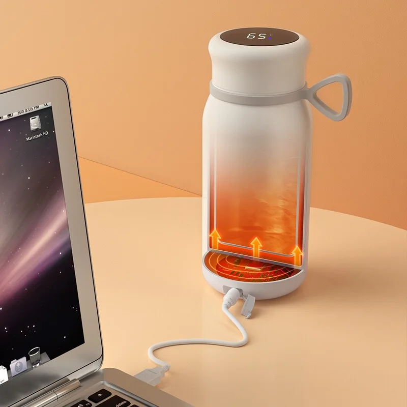 

320ML Thermo Mug Smart Temperature Display Heating Thermos Keep Warm Hand Cup Double Wall Stainless Steel Vacuum Flask