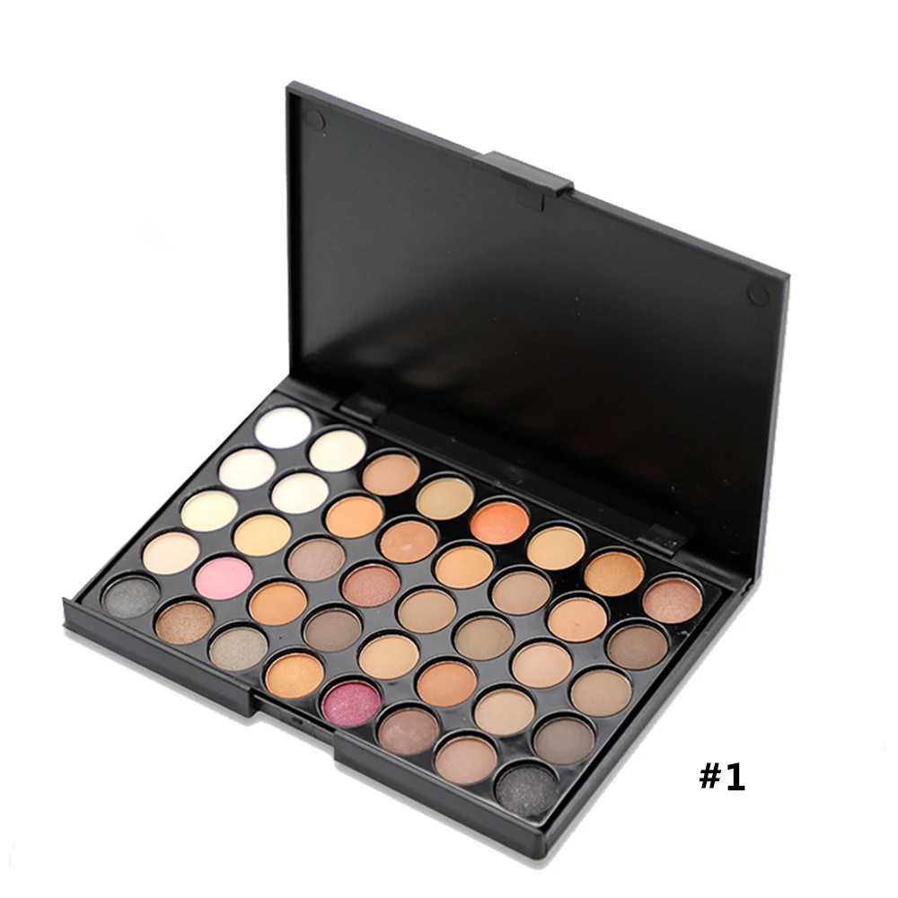 40 цветов Палитра теней для век макияж-Набор Косметика блестящая Обнаженная