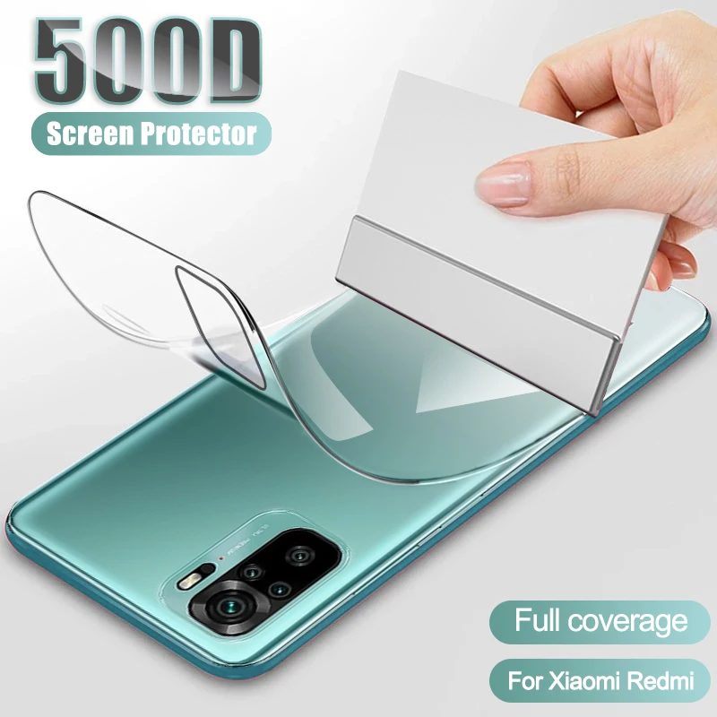 

Back & Front Screen Protector For Xiaomi Redmi Note 10 9 8 Pro Max 9T 9A Mi 11 Ultra Lite Poco F3 M3 X3 Pro Nfc Hydrogel Fil