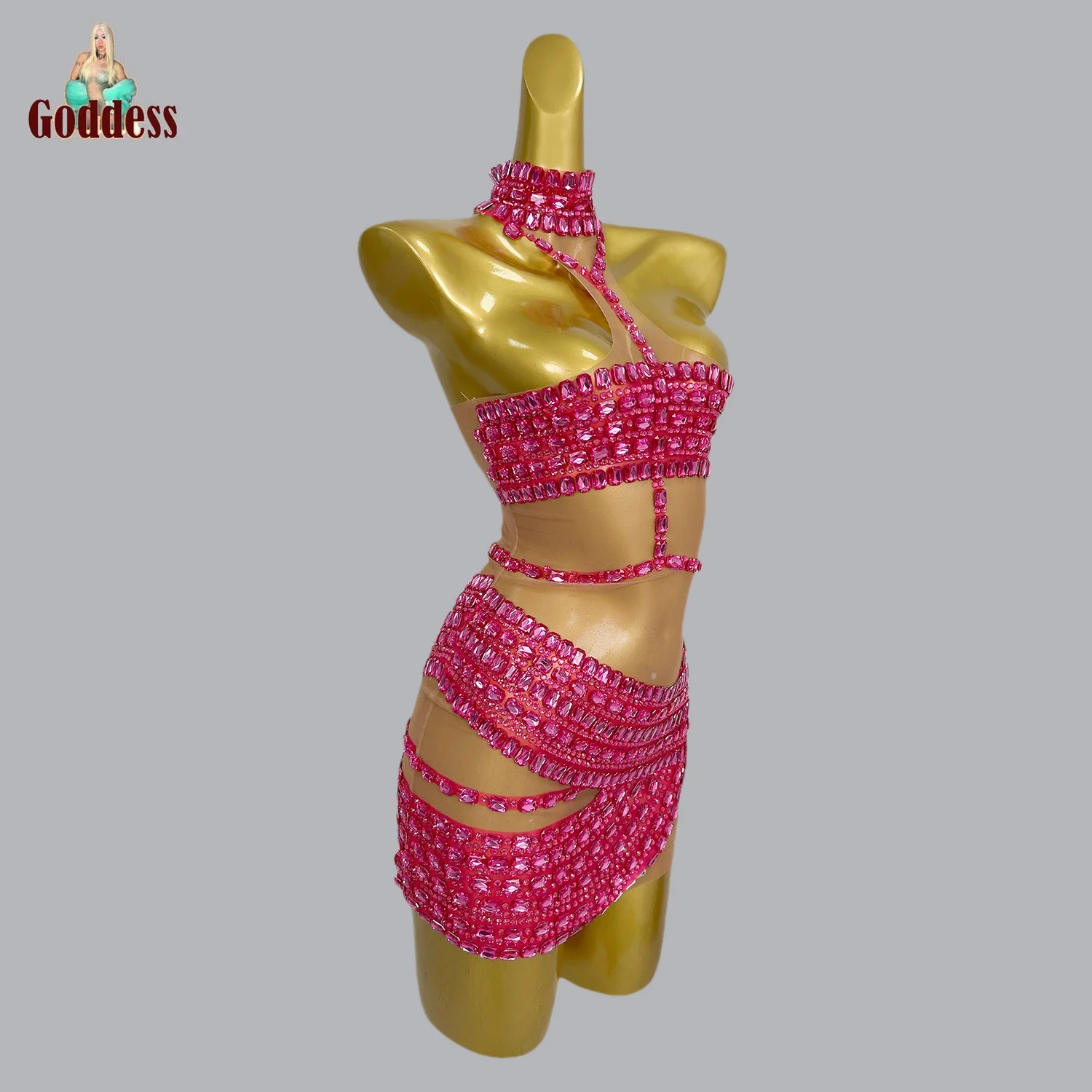 Новый цветной костюм для выступления на сцене Клубное женское платье день