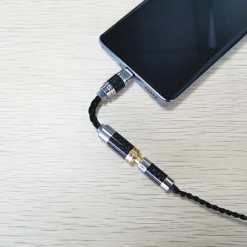 Кабель-адаптер ЦАП 3 5 кГц/32 бит с разъемом Type-C на 4 мм аудио/384 сбалансированный для