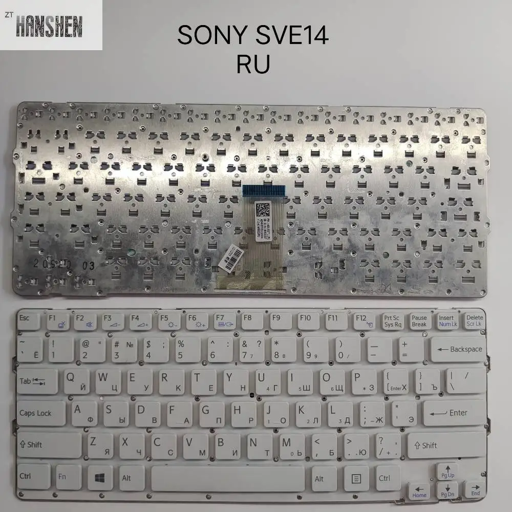 

Laptop Russian RU US Keyboard For Sony SVE 14A RU Keyboard Small Enter Replacement