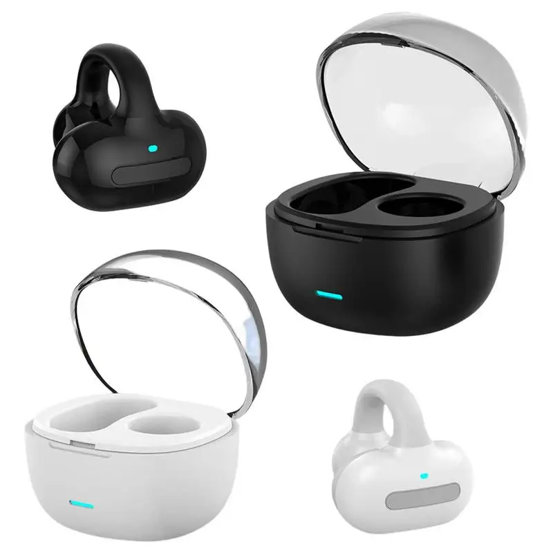 

Open Ear Earbuds Waterproof Ear Clip Headphones Blue Tooth Open Ear Headset 10 Hours Playtime Over-Ear Design For Cycling