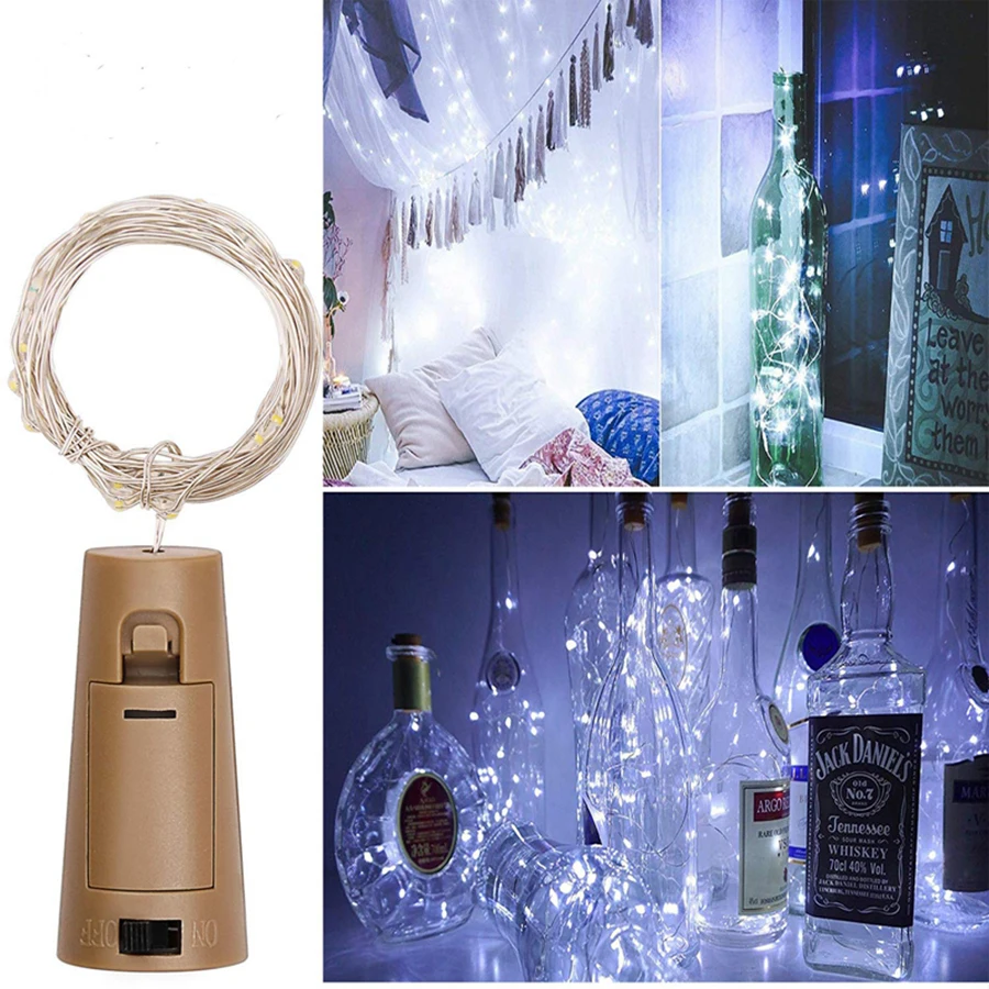 

✅ 5PCS String led Wine Bottle with Cork 20 LED Bottle Lights Battery Cork for Party Wedding Christmas Halloween Bar Decor