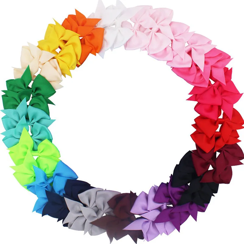 

40PCS 2inch Hair Bows Clip For Girls Grosgrain Ribbon Toddler Hair Accessories with Alligator Clip Kids Teens In Pairs Headdress