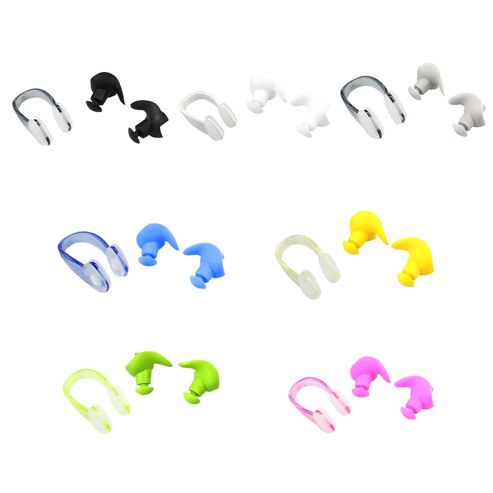 

Waterproof Silicone Ear Plugs Nose Clips Anti Noise Snoring Earplugs for Sleeping Noise Reduction Swimming Accessories
