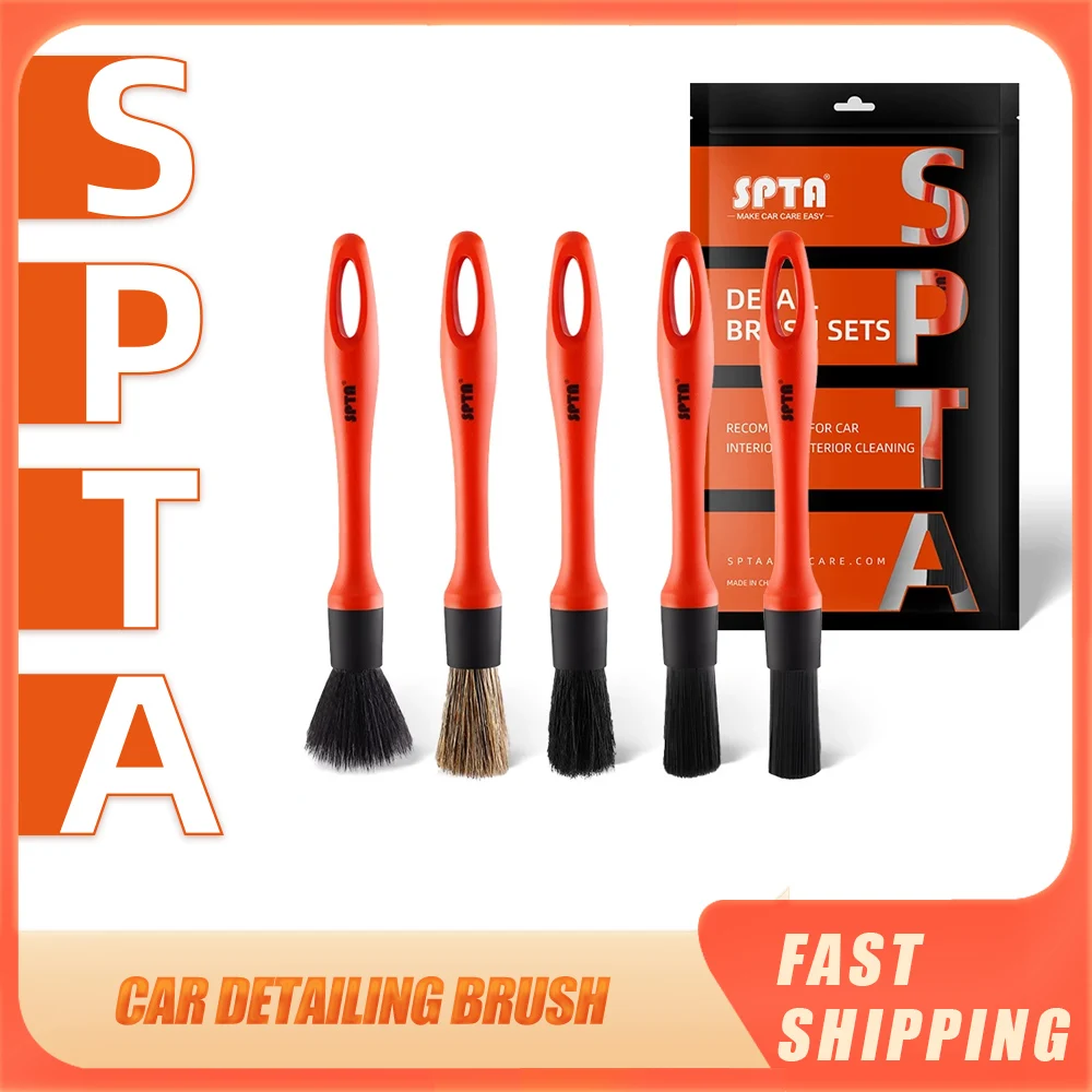 

SPTA Car Wash Car Detailing Brush Auto Car Cleaning Detailing Set Car Cleaning Detailing Brush Dashboard Air Outlet Wheel Brush