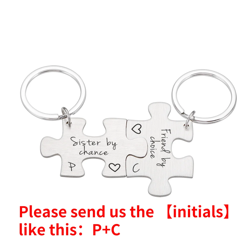 New Family Keychain Best Sisters Gift Customized Key Chain Gifts for Sister Women Girl Engraved Designer Key Ring Accessories