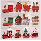 Рождественские украшения, Рождественский деревянный поезд, детский сад, рождественский подарок, украшение для окна 2022