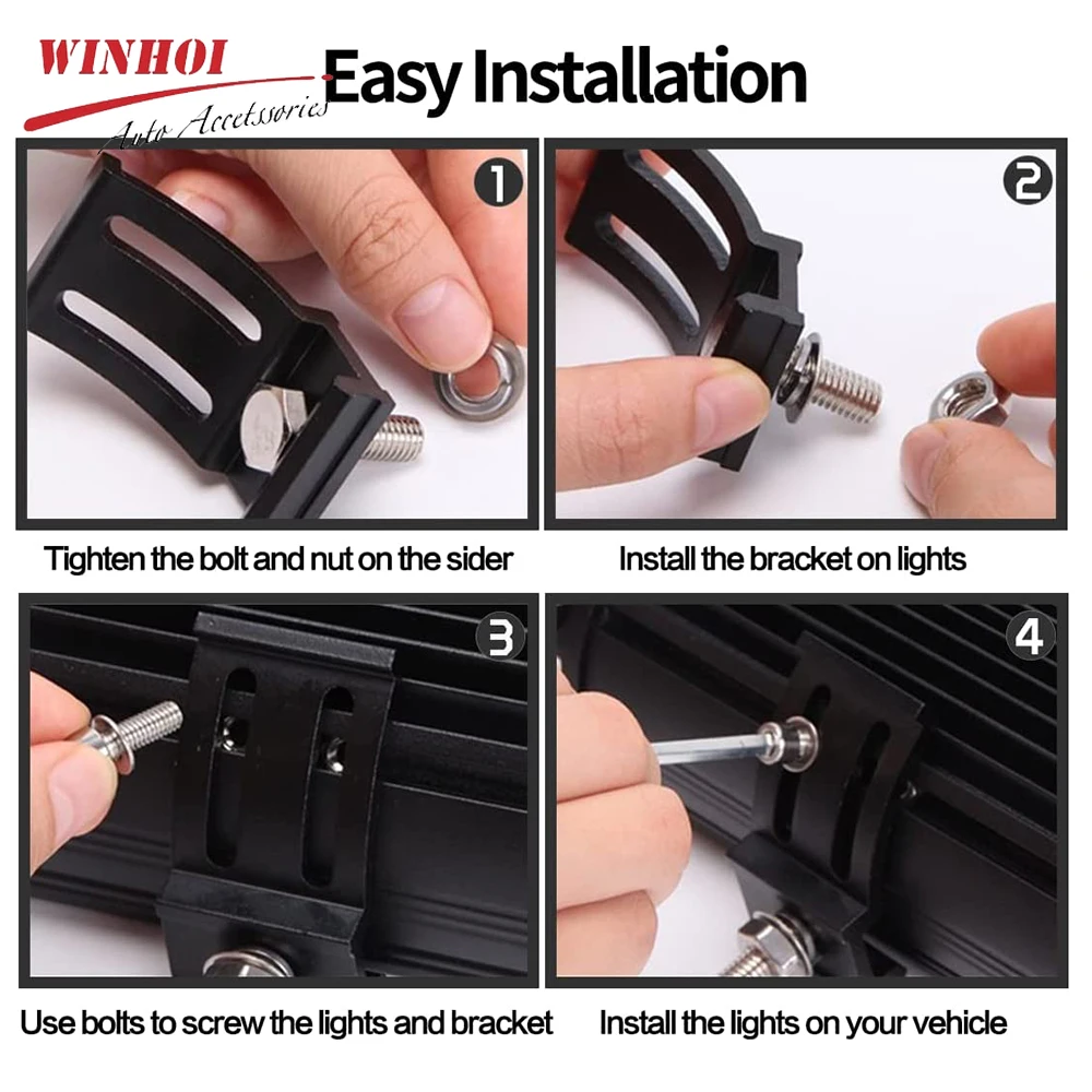 Комплект нижних монтажных кронштейнов для светодиодной фары держатели фар