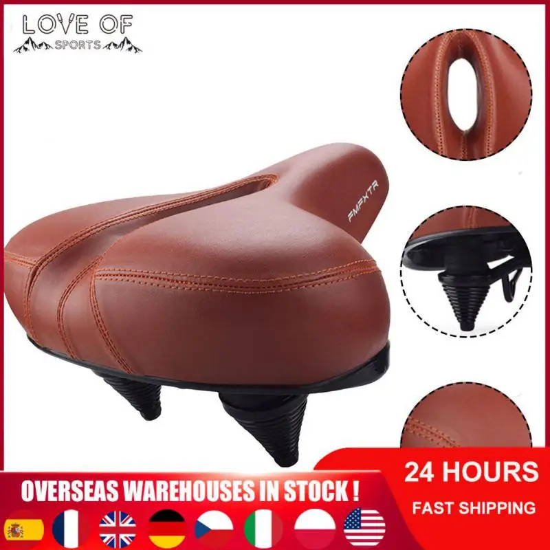 

New Mountain Bike Saddle Soft Thickened Sponge Plus Wide Comfortable Spring Shock Absorption Waterproof Wear-resistant Leather