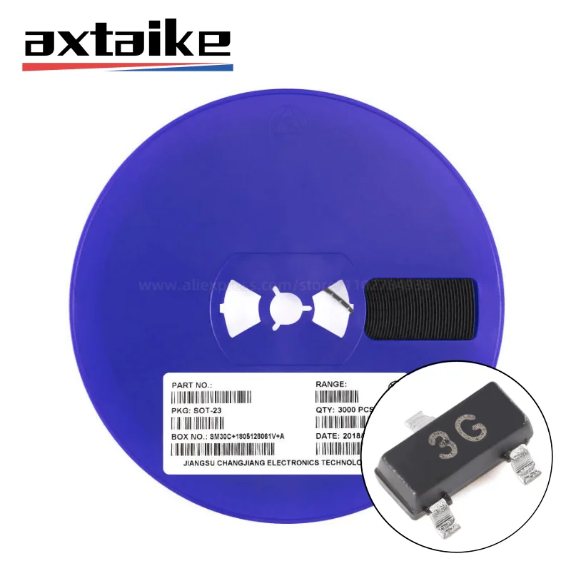 Транзисторы 3000 шт. BC856 BC857 SOT23 BC856A 3A BC856B 3B BC857A 3E BC857B 3F BC857C 3G SMD PNP 45 в 65 в 100 мА 0.1A