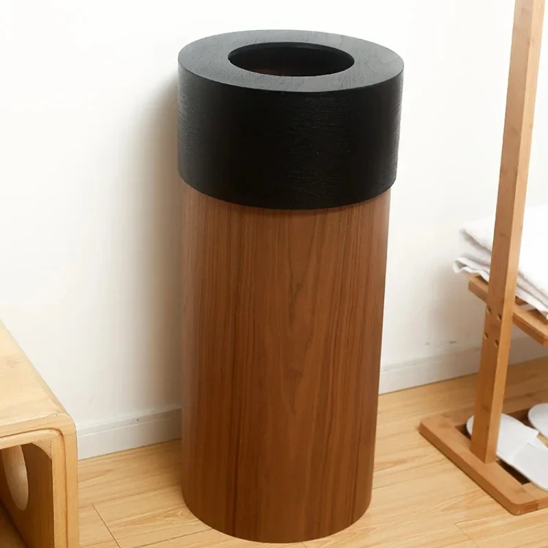 Мусорное ведро из массива черного ореха высококачественное мусорное для отеля