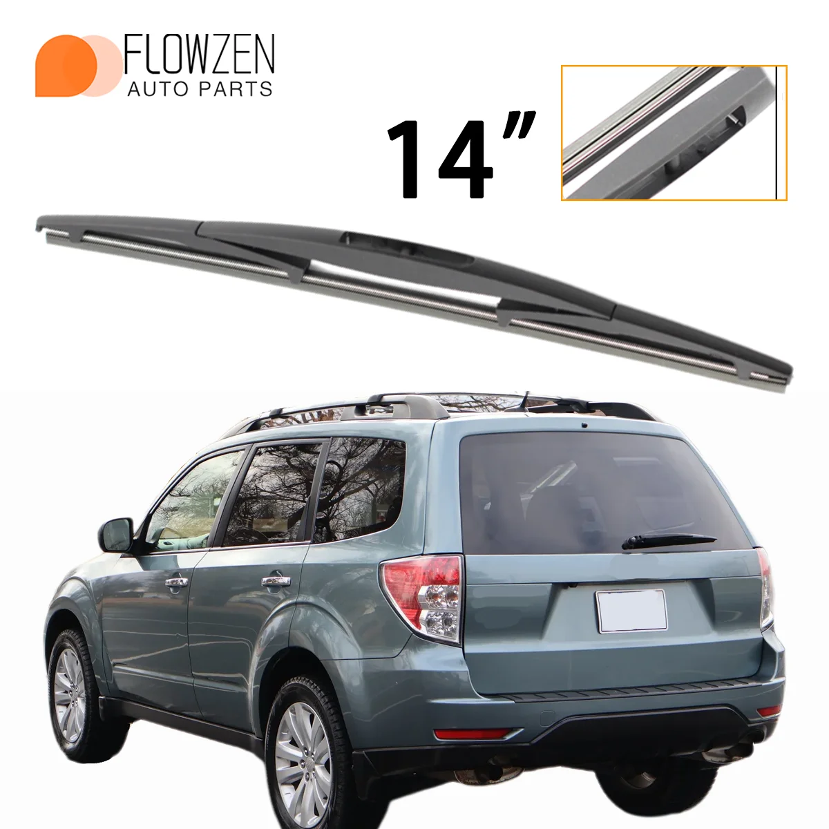 

1 Шт. 14-дюймовый Задний Дворник Для Subaru Forester SH MK3 2008-2012, Резиновый Автомобильный Аксессуар Для Очистки Автомобиля