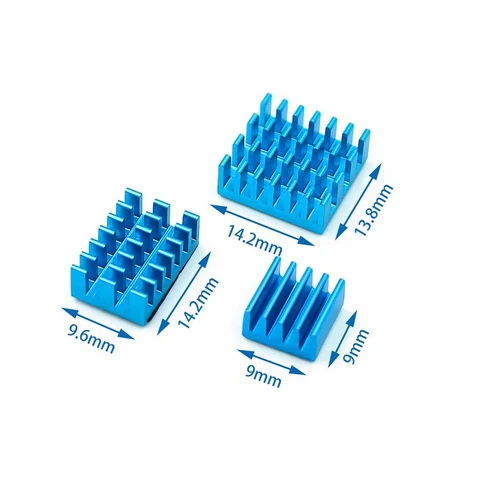 Набор из 3 радиаторов из алюминия для Raspberry Pi 4B