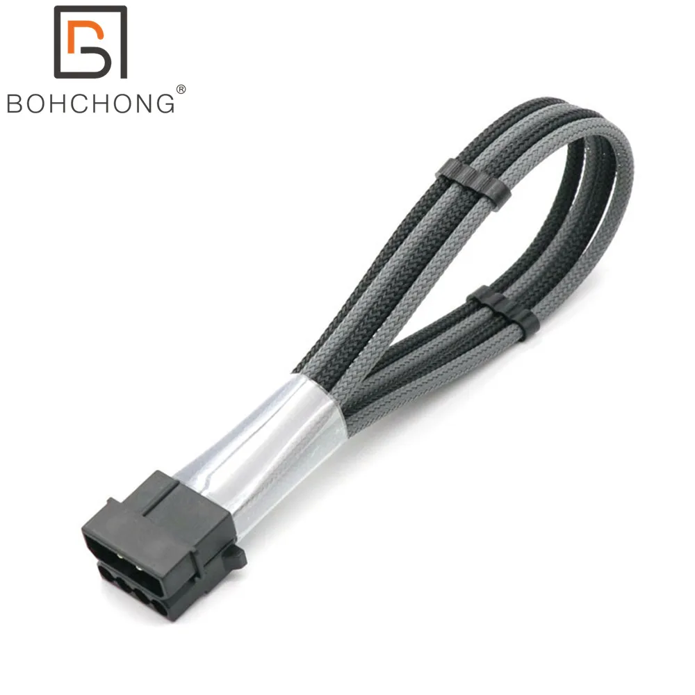 

Удлинитель питания Molex с 4 мм ПЭТ-рукавом, кабель-переходник с 2 гребнями, подходит для модели PSU, для Corsair Seasonic Evga