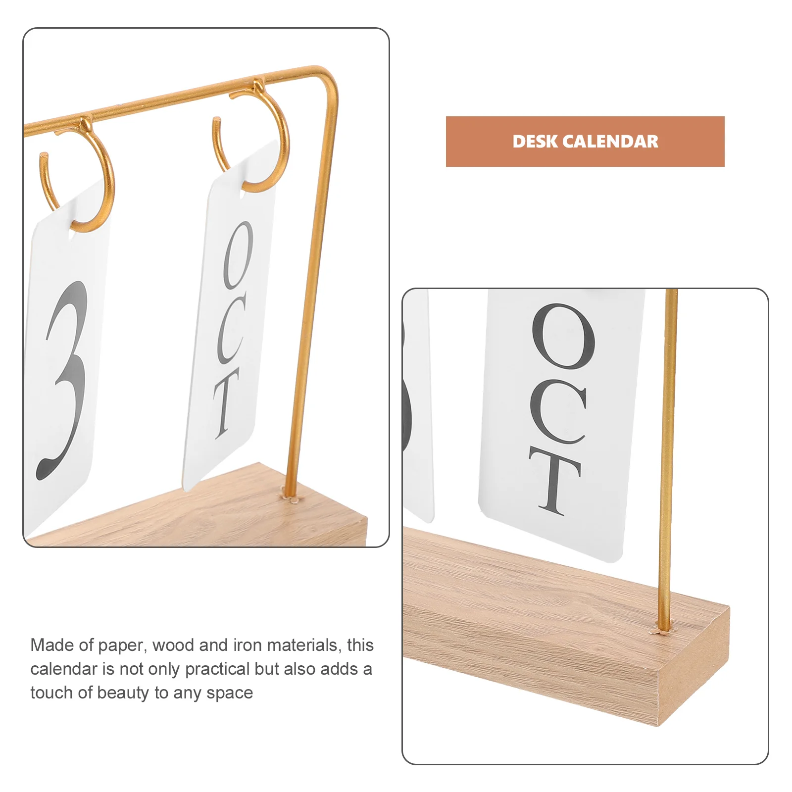 Календарь обратного отсчета на 2024 год настольный планировщик、 Вечный