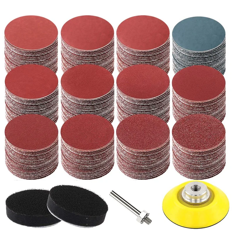 

300PCS Sanding Discs Pad Kit 2 Inch Hook And Loop Sanding Pad Sandpaper Disc For Drill Grinder Rotary Tools 60-3000