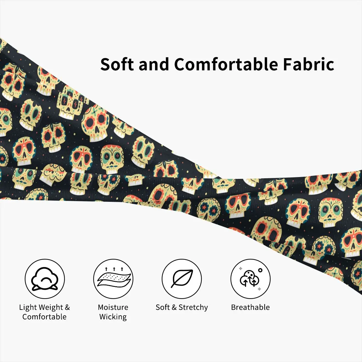 Спортивная повязка на голову с героями мультфильмов мертвый день этнические