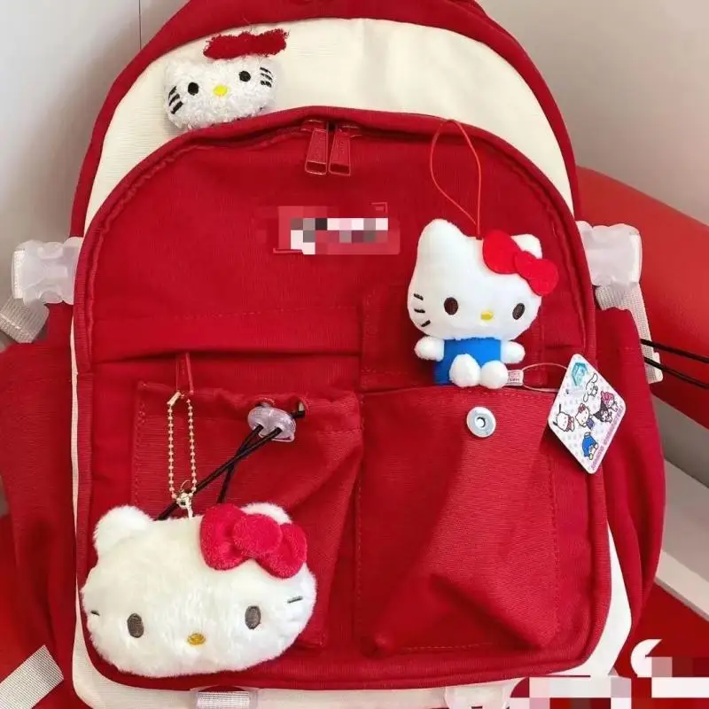 

Sanrio Backpack Hellokitty Students Large Capacity Soft Sister Cute Backpack School Bag Girlish Feeling