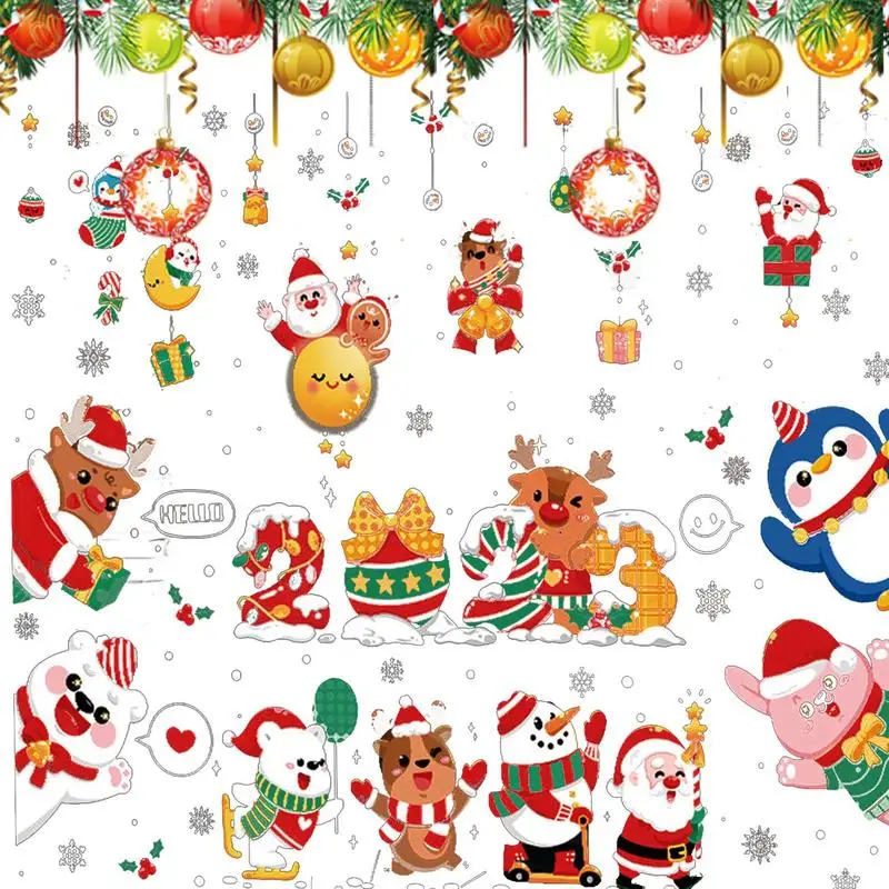 

Christmas Window Stickers Christmas Electrostatic Window Decals Christmas Party Wall Decals Merry Christmas Decoration Christmas