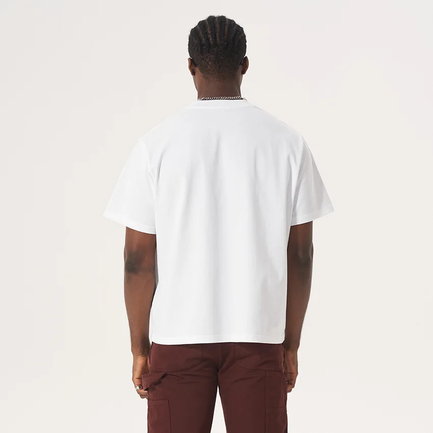 DTG печать логотипа DTF футболка на заказ Boxy 100% хлопок дизайн вашего бренда Мужская