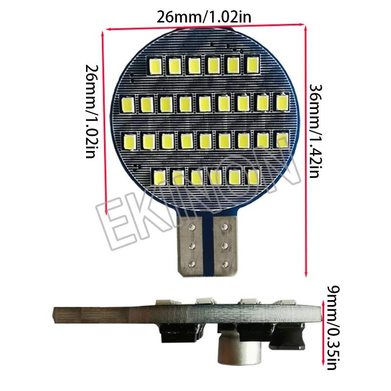 10 шт. внеполярные Автомобильные светодиодные лампы T10 W5W 2016 30SMD теплый белый свет |