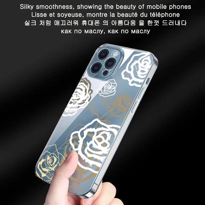 

Simple Flower Painting IPhone 11 Case,For Phone13 12 X Xs Xr Pro Max 7 8 Plus Mini,Shockproof Back Cover,Coque Iphone 14