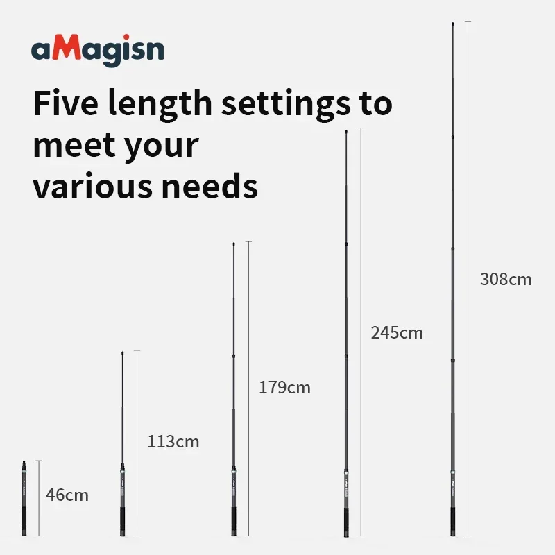 3 м палка для селфи из углеродного волокна Insta360 алюминиевого сплава aMagisn GoPro DJI