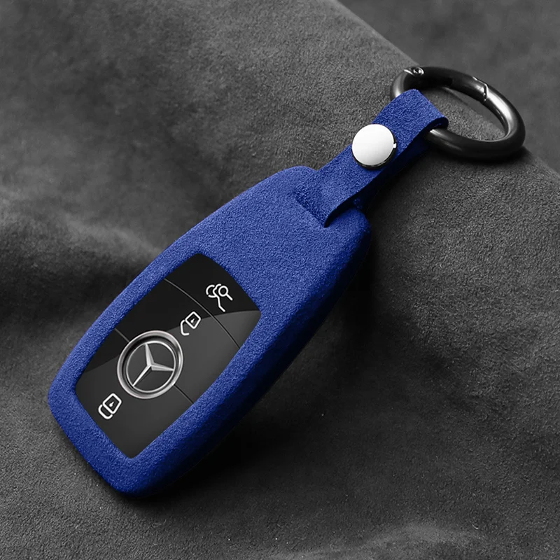

Чехол для автомобильного ключа с дистанционным управлением из алькантары для Mercedes Benz AMG W176 W203 W204 W205 W211 W212 CLA A C E Class, автомобильные аксессуары