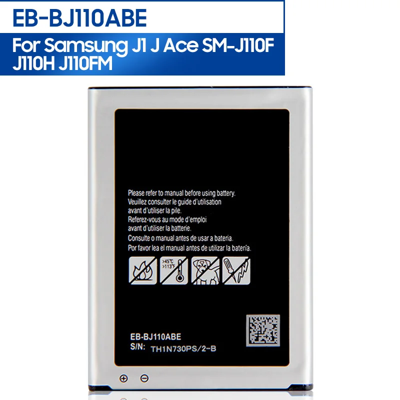 

Original Replacement Phone Battery EB-BJ110ABE For Samsung Galaxy J1 J Ace J110 SM-J110F J110H J110FM 3G version Battery 1800mAh