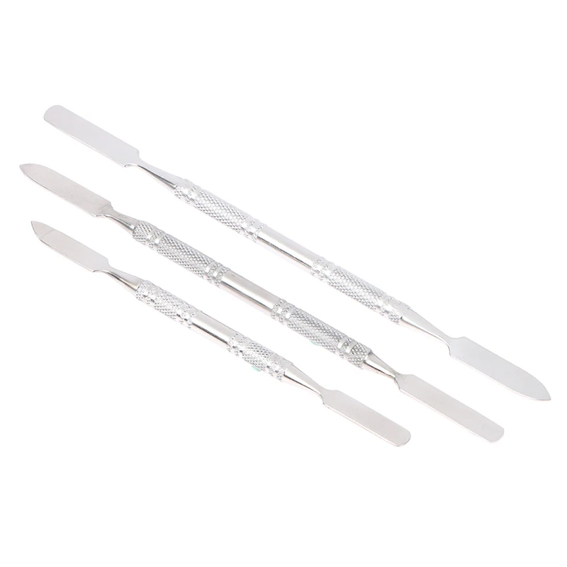 

Sliver 4pcs/set Nail Stirring Rod Gel Acrylic Powder Mixing Stick Steel Spoon Spatula Nail Art Manicure Tool