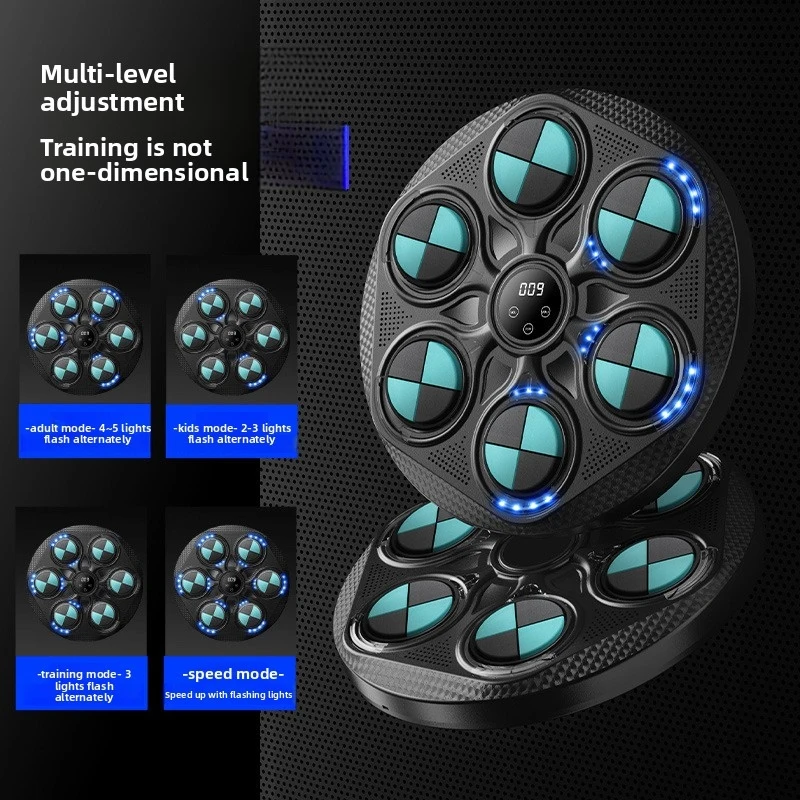 Фото Умная музыкальная боксерская груша Bluetooth для тренировок по реакции и спаррингу, настенный тренажер для фитнеса для взрослых и детей №4