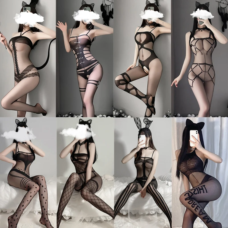 

Искусственные татуировки, чулки на все тело, женские сексуальные боди с открытой промежностью, тонкая прозрачная ночная рубашка, нижнее бел...