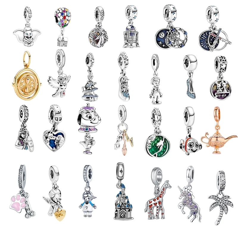

925 Sterling Silver Charm Princess Animal Series House Beads Fit Original Pandora Bracelet Women DIY jewelry