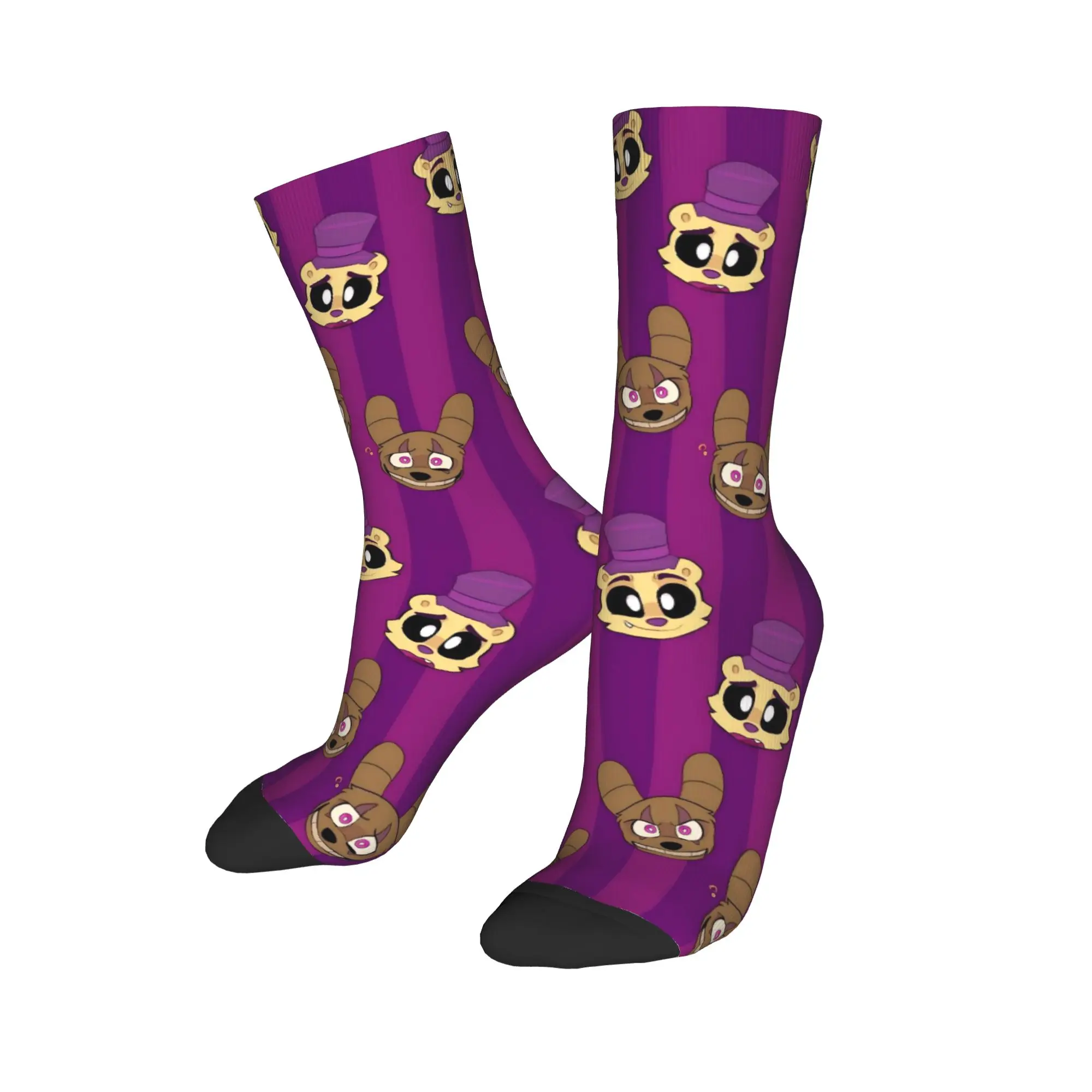 Фото Носки FNAF At Freddy's для мужчин и женщин, оригинальные носки с мультяшным принтом, для весны, лета, осени и зимы, средней длины. №2