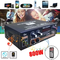 800w bluetooth 5 0 hifi digital power amplifier with remote control car audio amplifiers digital subwoofer reverberation amp