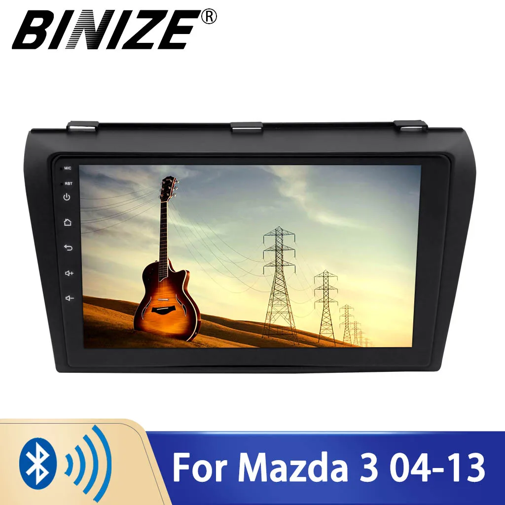 

Binize 2 Din 9Inch Car Radio Multimidia Video Player Quad Core Navigation GPS Android Stereo For Mazda 3 2004-2013