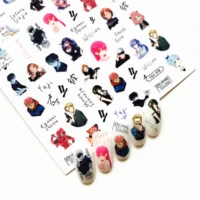 newest tsc series tsc 378 comprehensive anime 3d nail art stickers decal template diy nail tool decoration