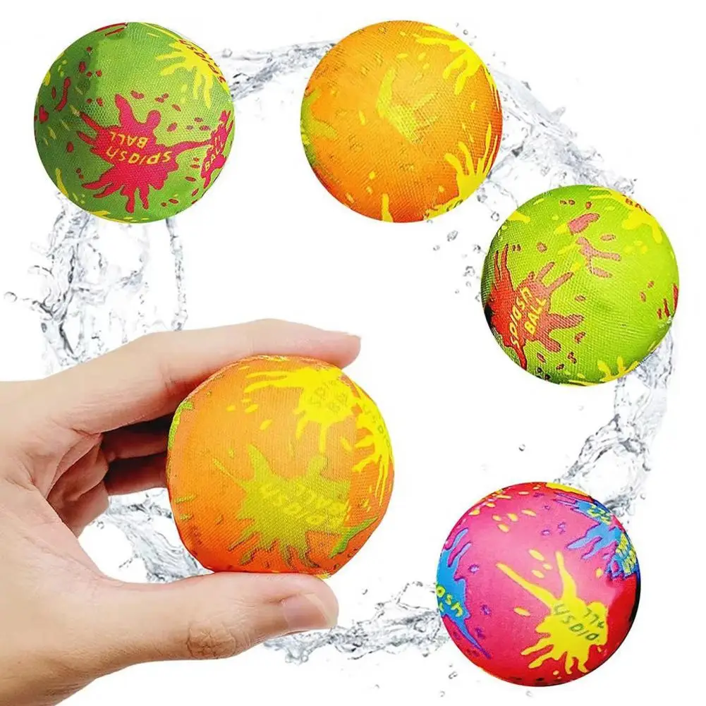 

Summer Reusable Water Balls Water Toys Beach Balls Absorbent Cotton Balls Cotton Soaker Balls Water Bouncing Balls Pool Beach