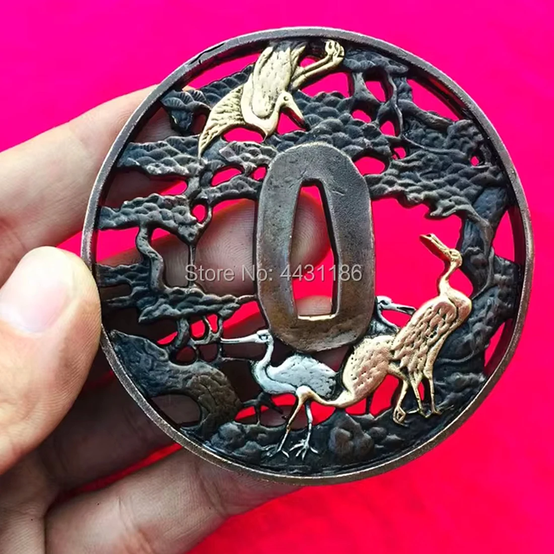 Набор кранов Guard Tsuba Fuchi Kashira Menuki DIY фитинги для японского меча Катана Wakizashi медный