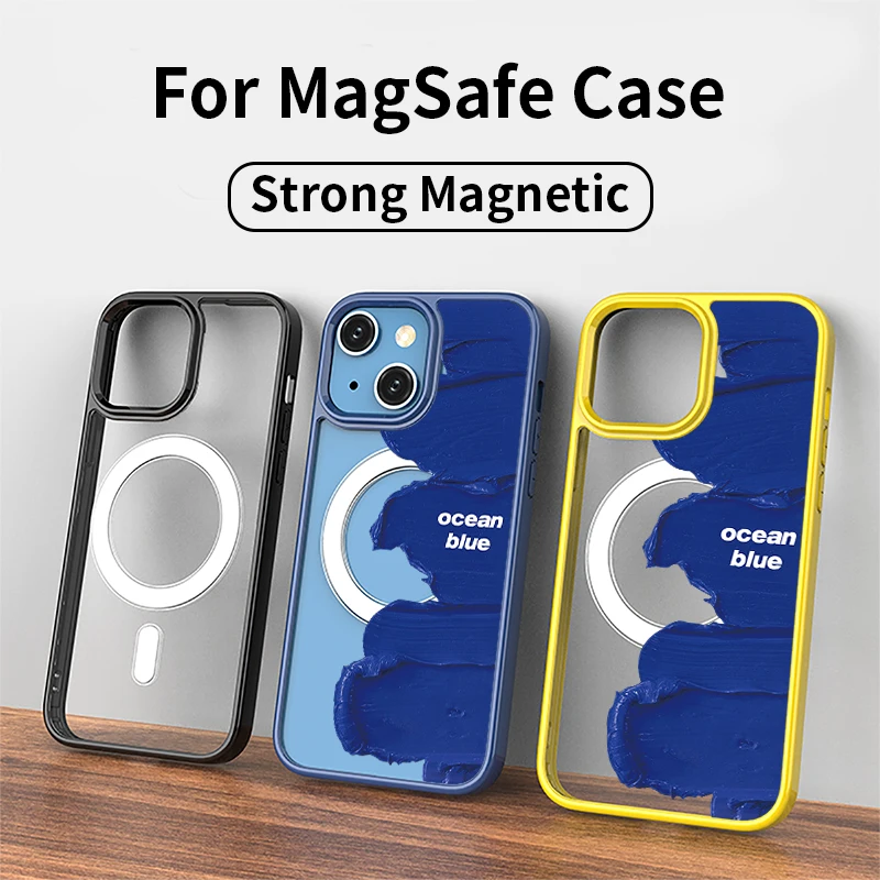 

Роскошный Магнитный чехол для телефона Magsafe для iPhone 14, 13, 12, 11 Pro Max, чехол с беспроводной зарядкой для iPhone13, 12Pro Max, Магнитный чехол