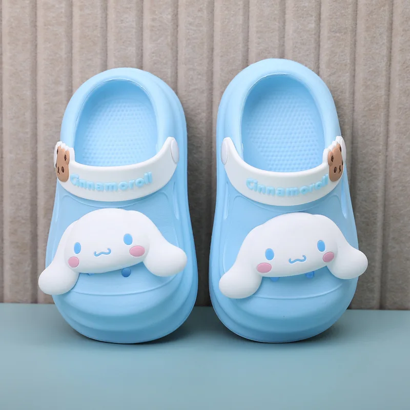 Сандалии Sanrio Cinnamoroll детские милые Нескользящие с мультяшным рисунком Hello Kitty для