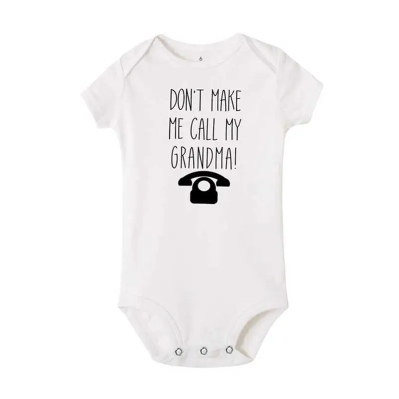 

Детский комбинезон на возраст 0-9 месяцев, с надписью «Don't Make Me Call My бабушка»