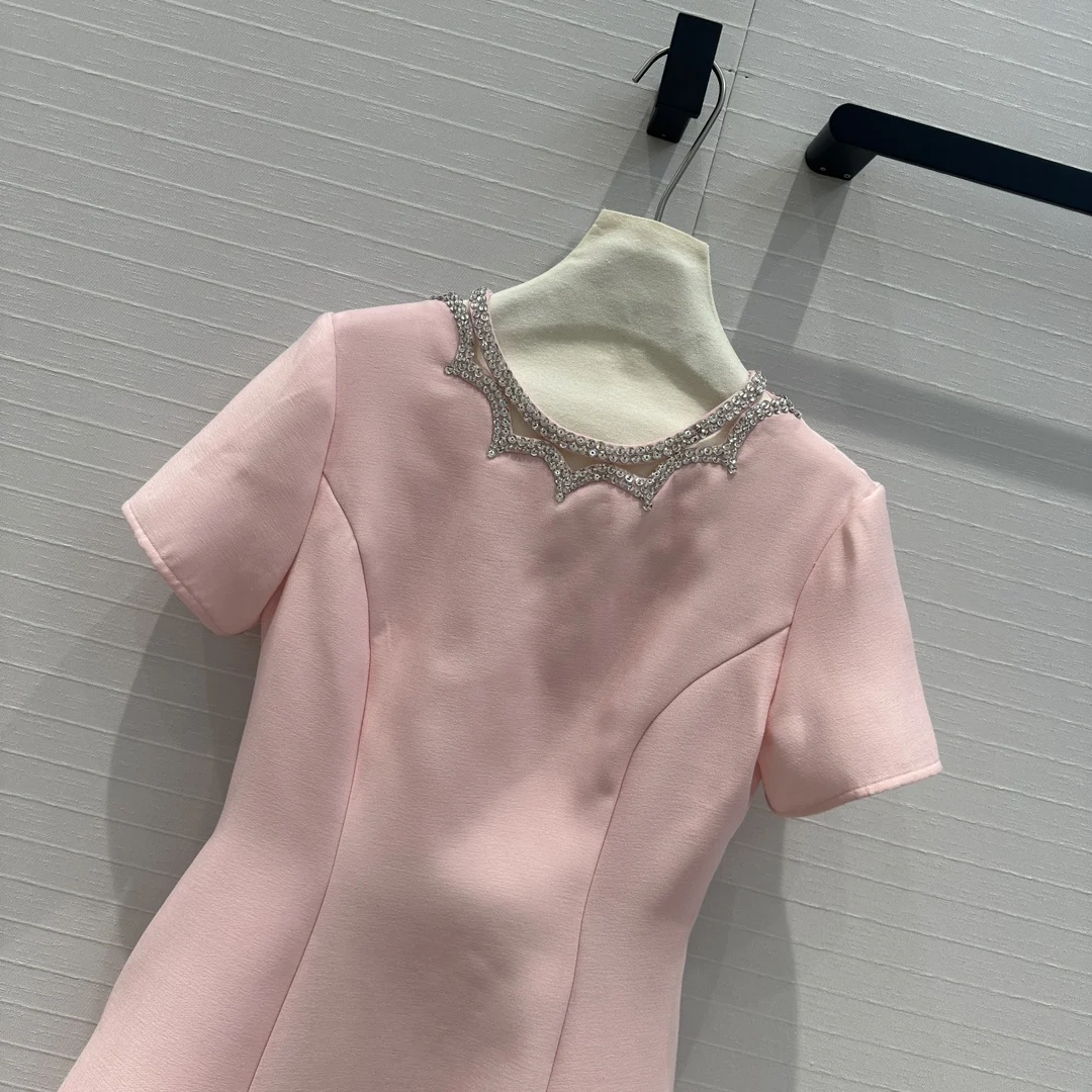 Лето и осень 2024 новая женская одежда 3D кристаллическое веерообразное кружевное